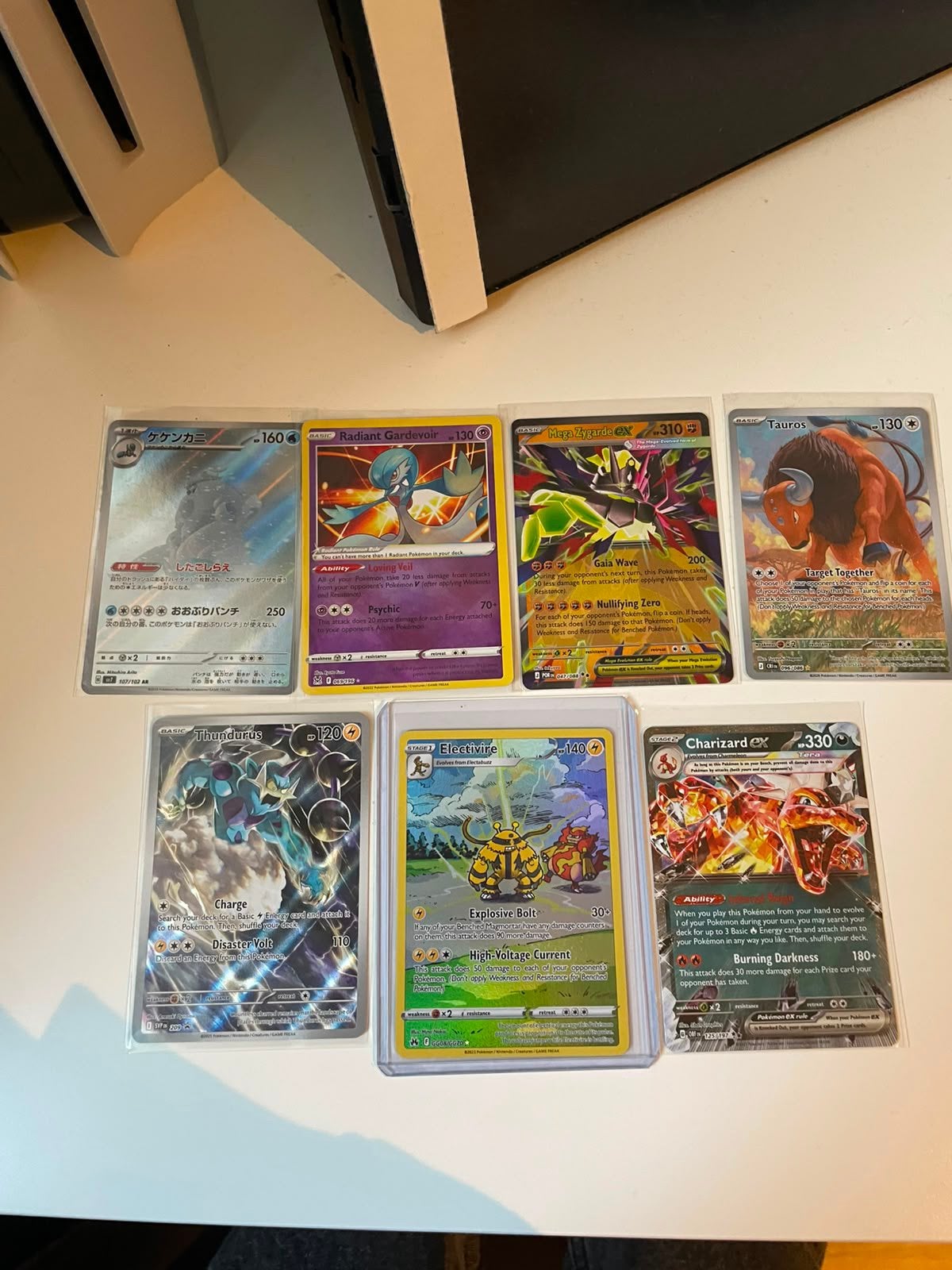 7 mooie pokemon kaarten, Ophalen of Verzenden, Zo goed als nieuw, Meerdere kaarten