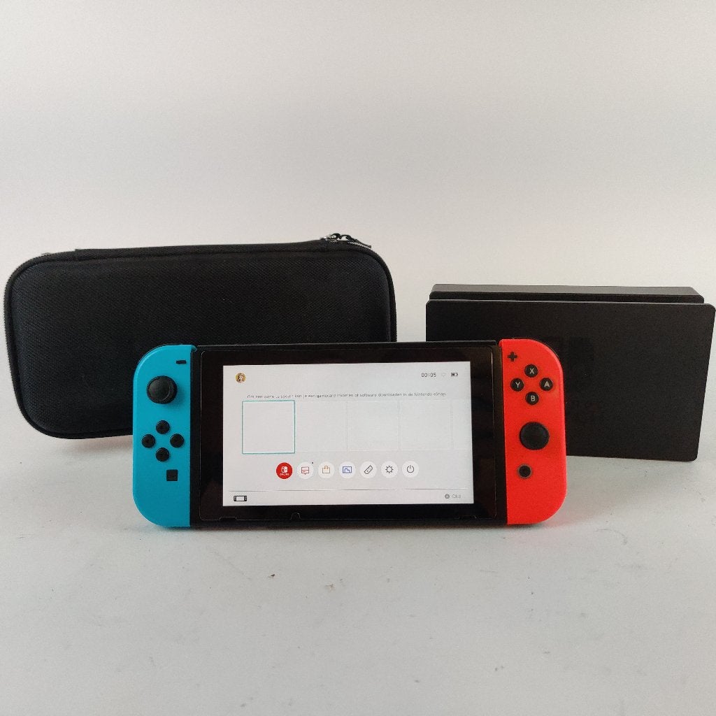 Nintendo Switch NEON 32gb + 128gb SD kaart || Nu € 179.99, 1 speler, Racen en Vliegen, Ophalen of Verzenden, X