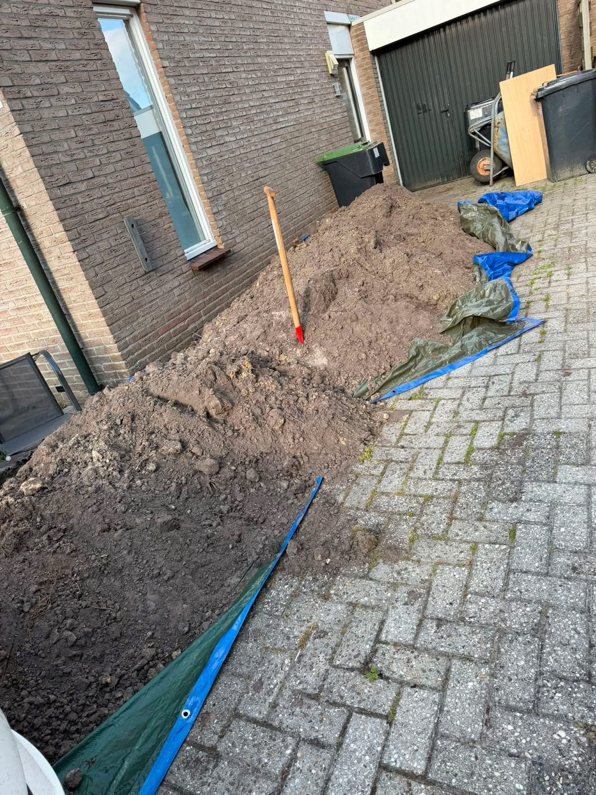 Gratis ophoogzand/tuinaarde - ongeveer 5m2, Ophalen of Verzenden, Gebruikt, Ophoogzand