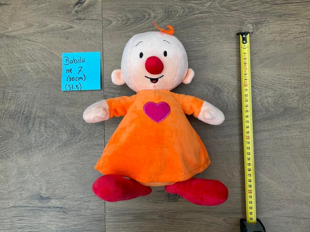 Nieuwe zgan Babilu knuffel 30cm van Bumba Studio 100, Ophalen, Overige figuren, Nieuw, Beeldje of Figuurtje