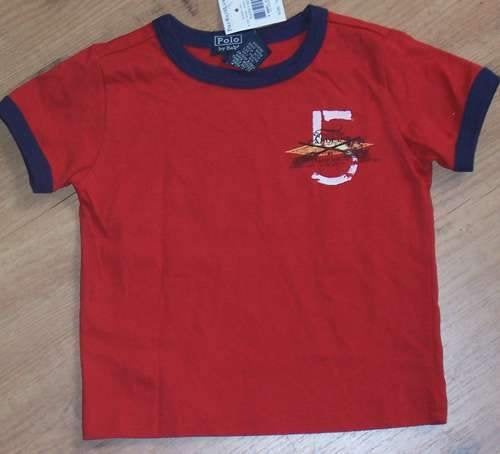 Rood Ralph Lauren t-shirt maat 80 NIEUW (5541) a, Kinderen en Baby's, Babykleding | Maat 80, Nieuw, Ophalen of Verzenden, Jongetje
