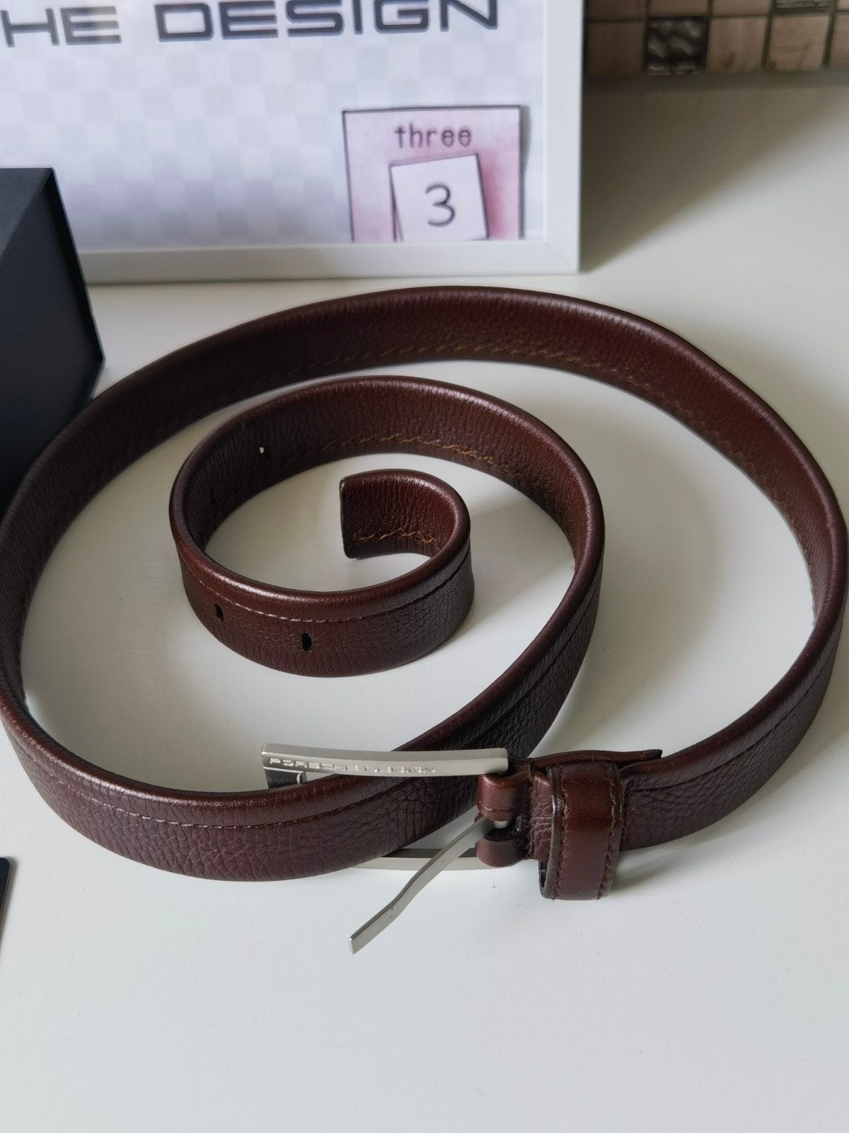 Origineel porsche design riem van echt leder  ️ 

Zie o, 95 tot 105 cm, Bruin, Echt leder, Ophalen of Verzenden