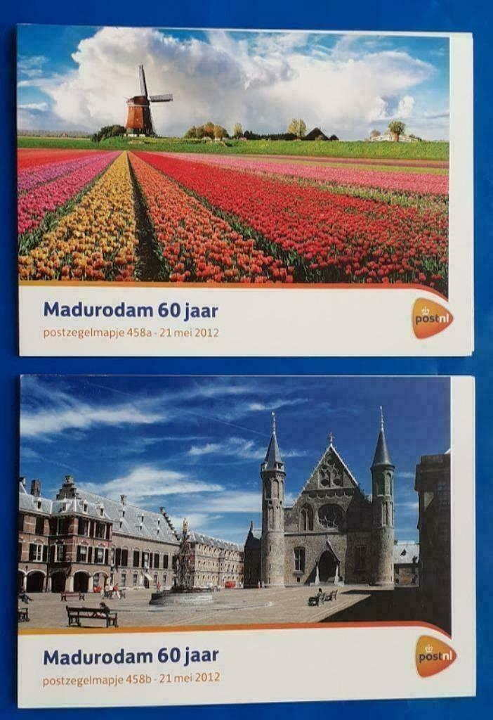 Postzegelmapje 458 A & B - Madurodam 60 jaar 2012, Postzegels en Munten, Verzenden, Na 1940, Postfris