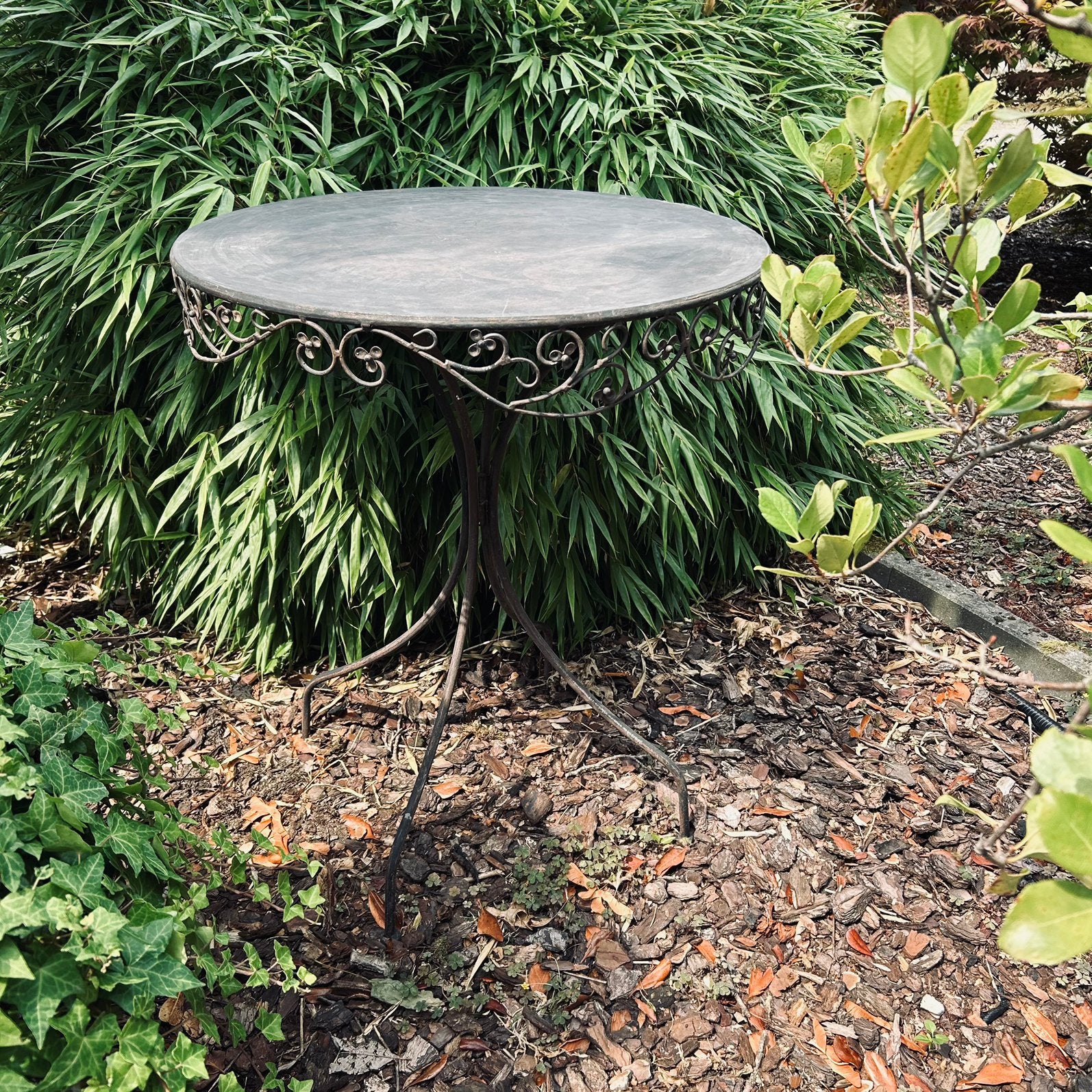 Smeedijzeren tafel, voor binnen of buiten, hoogte 72 cm, Ophalen, Rond, X, 60 cm of meer