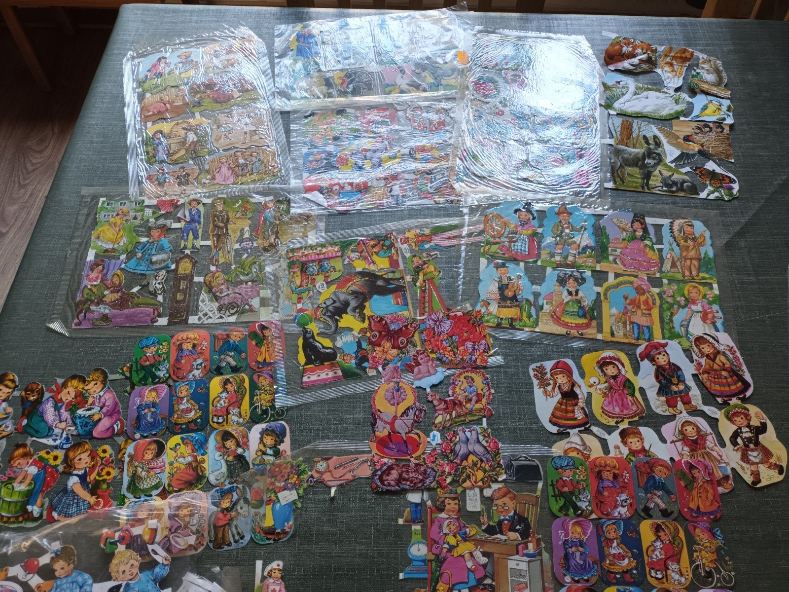 Set 2 15 velletjes nostalgische Poëziealbum plaatjes, Ophalen of Verzenden, Zo goed als nieuw, Meerdere plaatjes