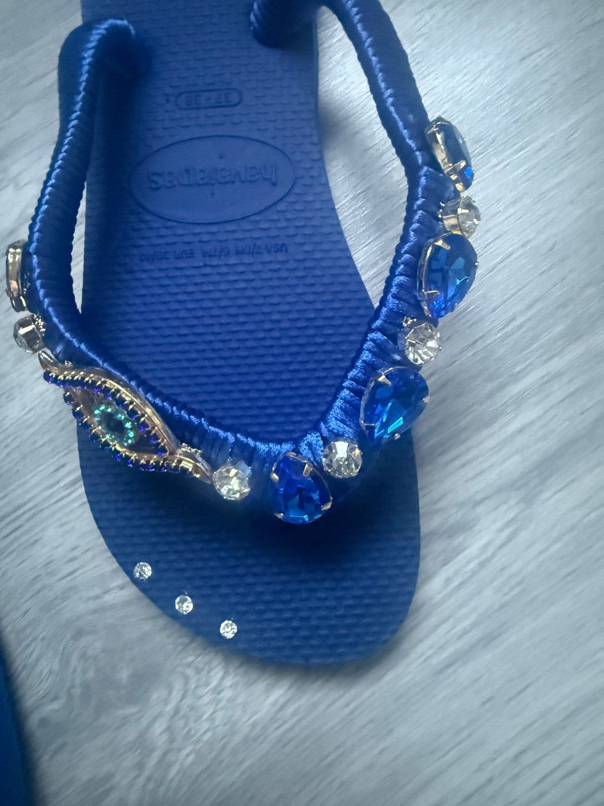 Koningsblauwe havaianas teenslippers mt 37/38, Ophalen of Verzenden, Zo goed als nieuw