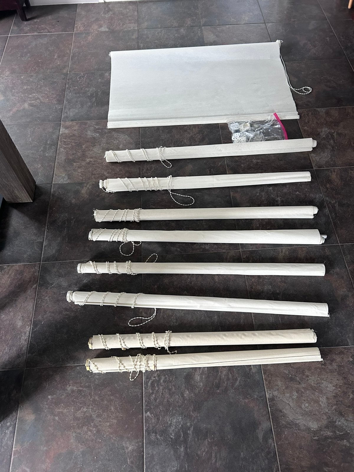 Gratis rolgordijnen, Huis en Inrichting, Ophalen, Crème, Gebruikt, 105 cm