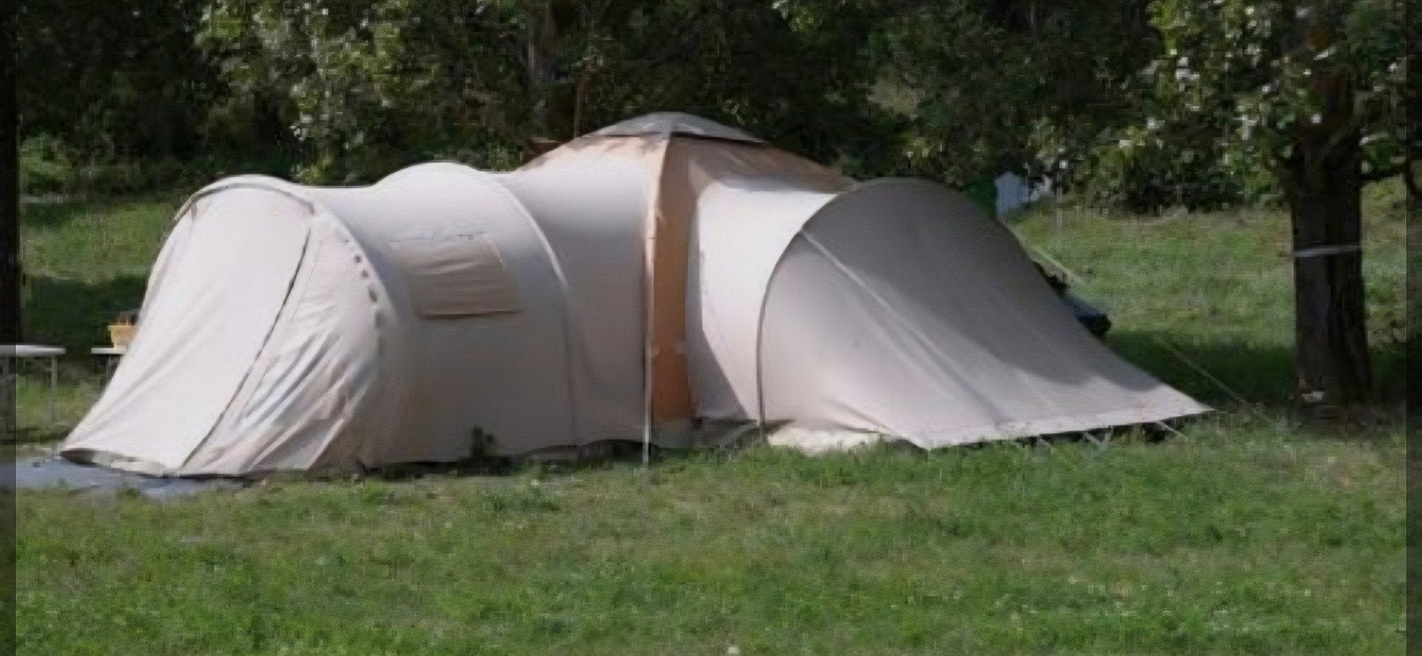 Karsten oppompbare oppomp tent met diverse uitbreidingen, Caravans en Kamperen, Ophalen, Gebruikt, Tot en met 6