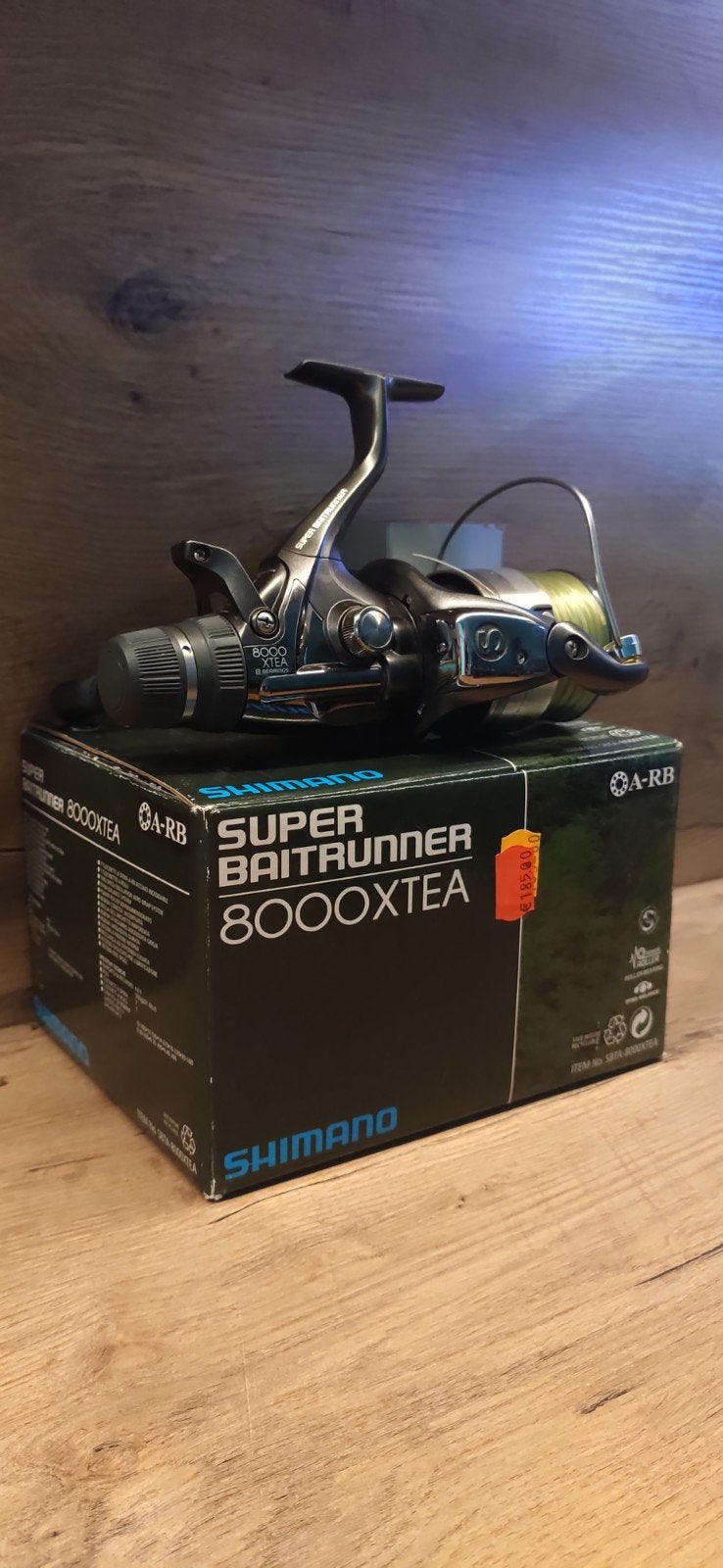 4x Shimano 8000 Xtea Super Baitrunner, Ophalen, Zo goed als nieuw, Molen
