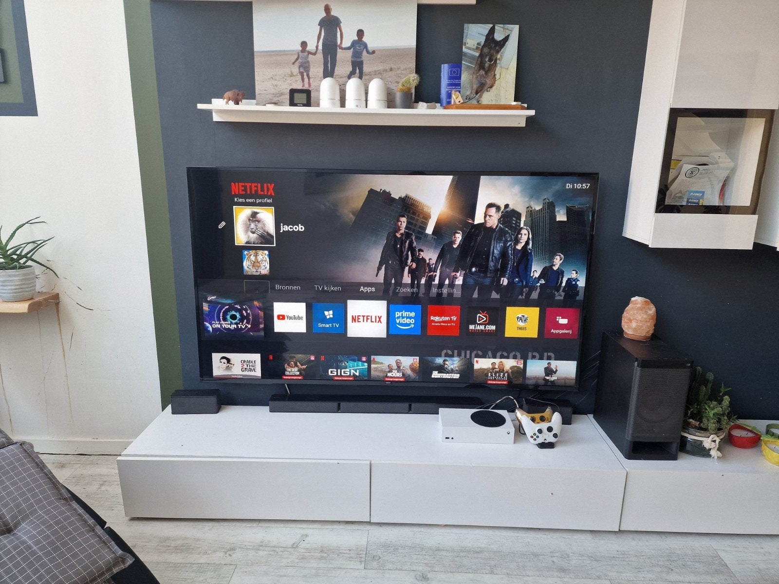 witte tv meubelset, Ophalen, Gebruikt, Overige houtsoorten