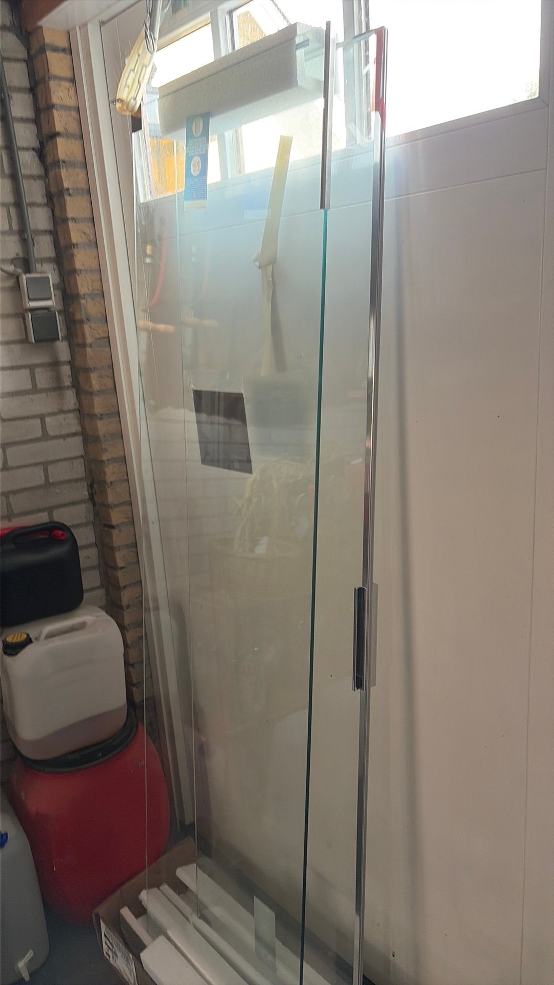 Duka douchewand met schuifdeur  200x 57cm paneel 200x57 cm1, Ophalen of Verzenden, Zo goed als nieuw