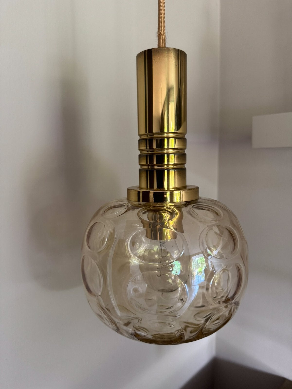 Twee unieke stuks Vintage Rookglas lampen jaren 60’ s murano, Ophalen of Verzenden, Zo goed als nieuw