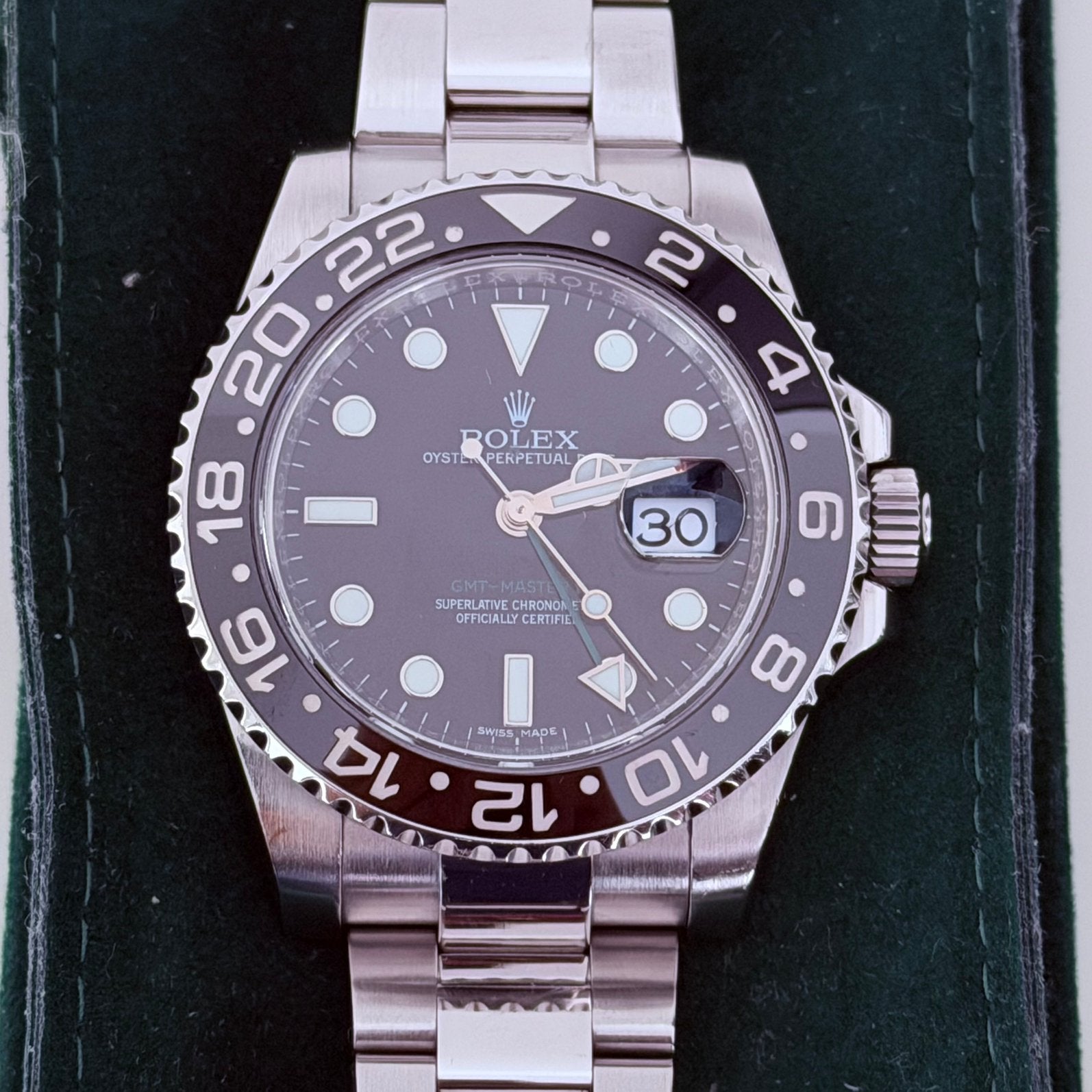 Rolex GMT-Master II 116710LN, Sieraden, Tassen en Uiterlijk, Horloges | Heren, Ophalen, Staal, Polshorloge, Zo goed als nieuw