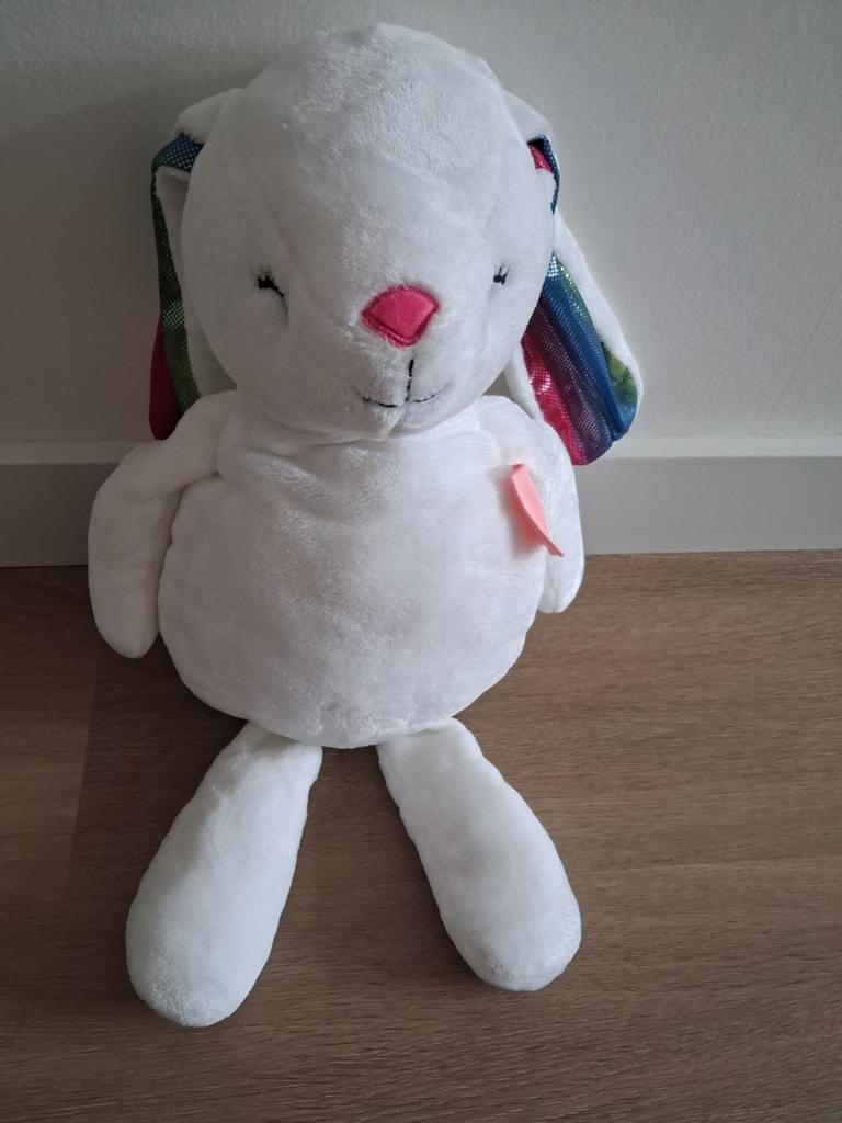 Knuffel konijn kids studio max wit 42 cm K9997, Ophalen of Verzenden, Zo goed als nieuw, Konijn