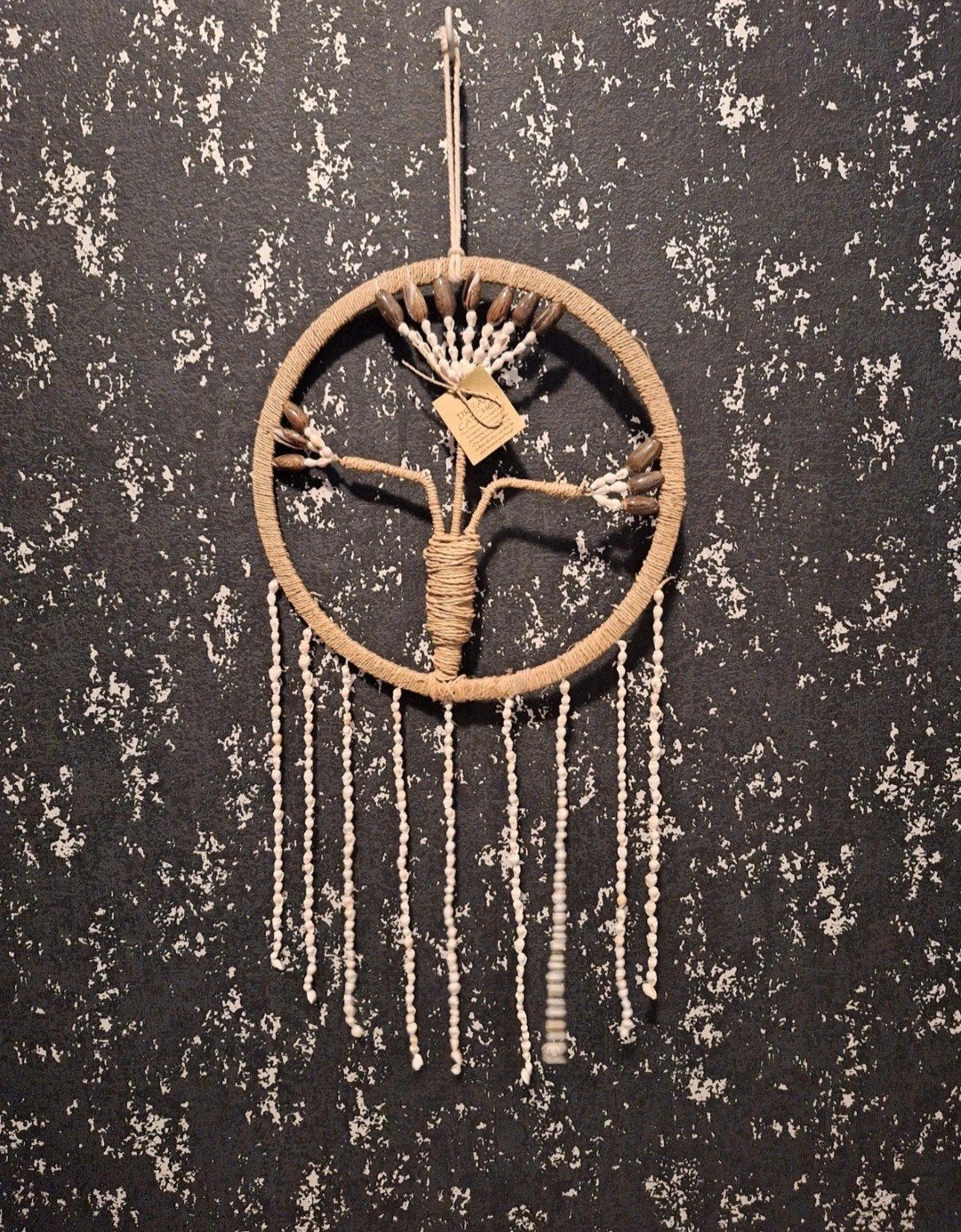 Dromenvanger met schelpen en natuurlijke materialen, Beige, Boho, Nieuw, Ophalen of Verzenden
