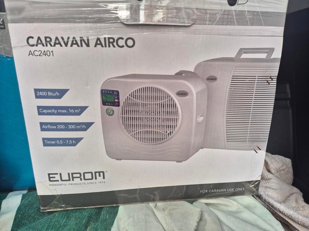 Caravan Airco Eurom AC2401, Witgoed en Apparatuur, Airco's, Ophalen, Minder dan 60 m³, Timer, 3 snelheden of meer
