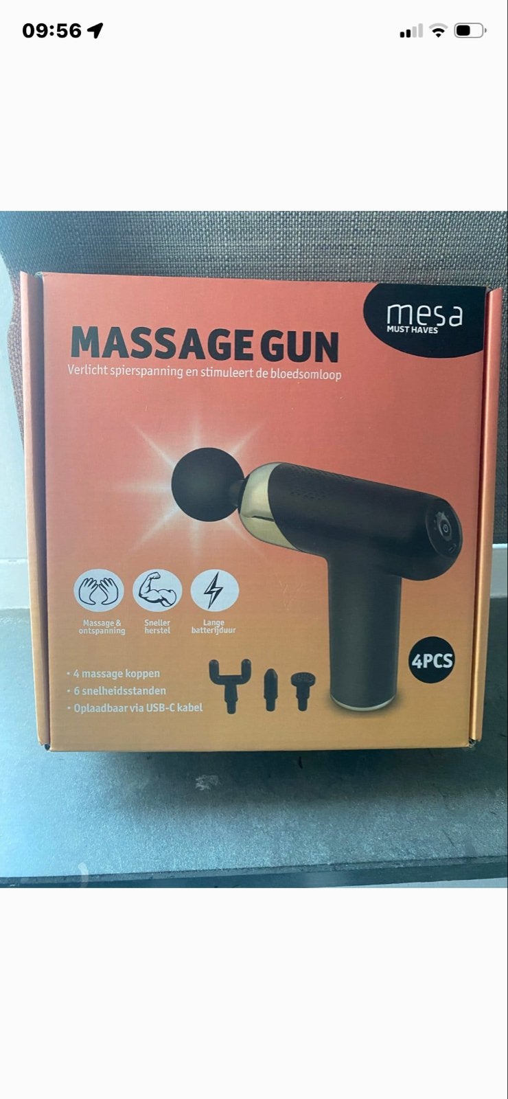 Mesa Massage Gun - Verlicht spierspanning, Ophalen of Verzenden, Nieuw, Apparaat