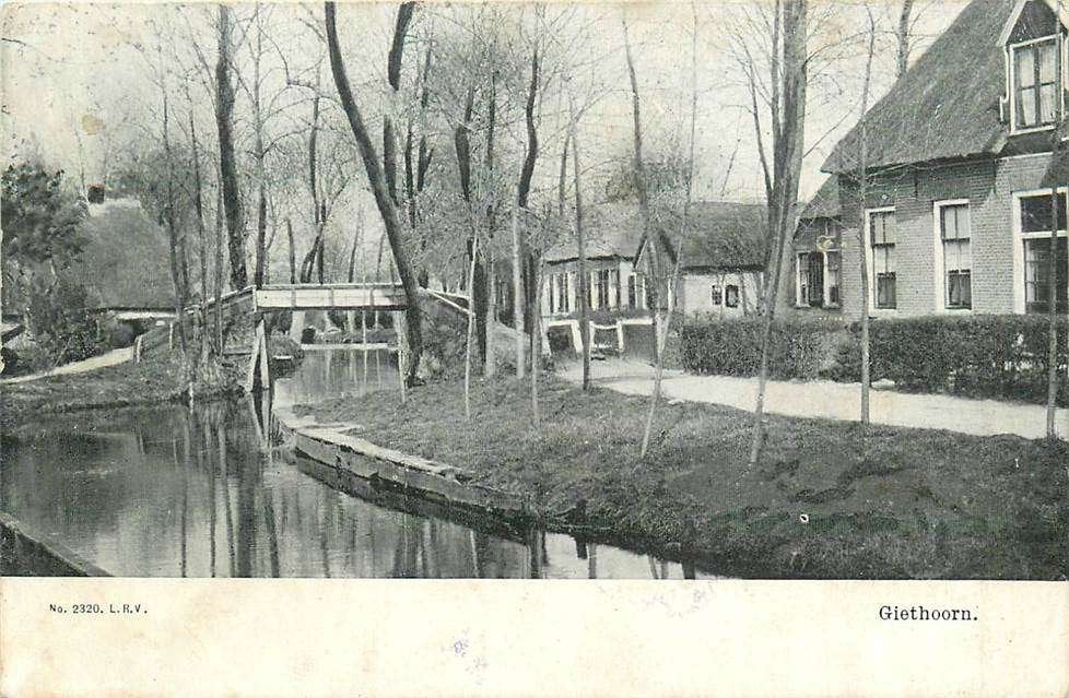 304-254-033 Giethoorn, Verzenden, Voor 1920, Overijssel