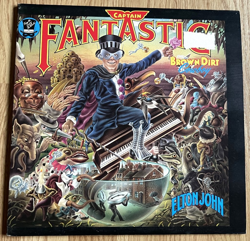 LP Elton John – Captain Fantastic And The Brown Dirt Cowboy, Ophalen of Verzenden, Zo goed als nieuw, 12 inch
