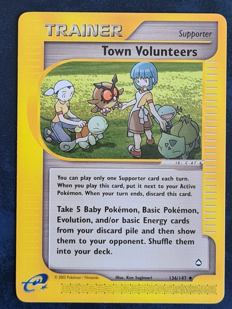 Pokemon Aquapolis E-Series 136 Town Volunteers, Ophalen of Verzenden, Nieuw, Losse kaart