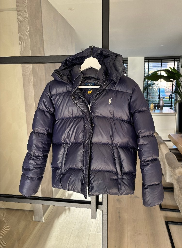 Ralph Lauren Down Hooded Jacket Meisjes maat L (12-14 jr), Meisje, Ophalen of Verzenden, Zo goed als nieuw, Polo Ralph Lauren