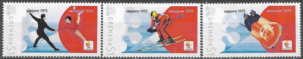GRENADA serie Olympische Winterspelen Sapporo 1972, Postzegels en Munten, Verzenden, Postfris, Sport