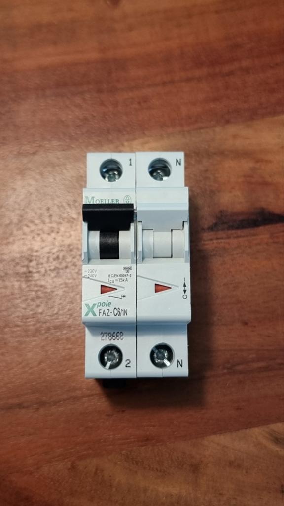 Eaton Moeller FAZ-C6/1N installatie automaat (4 stuks), Ophalen of Verzenden, Nieuw, Schakelaar