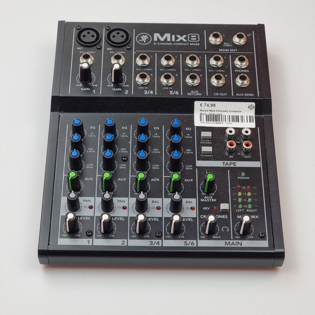 Mackie Mix8 8-Kanaals Compacte Mixer | Nette staat