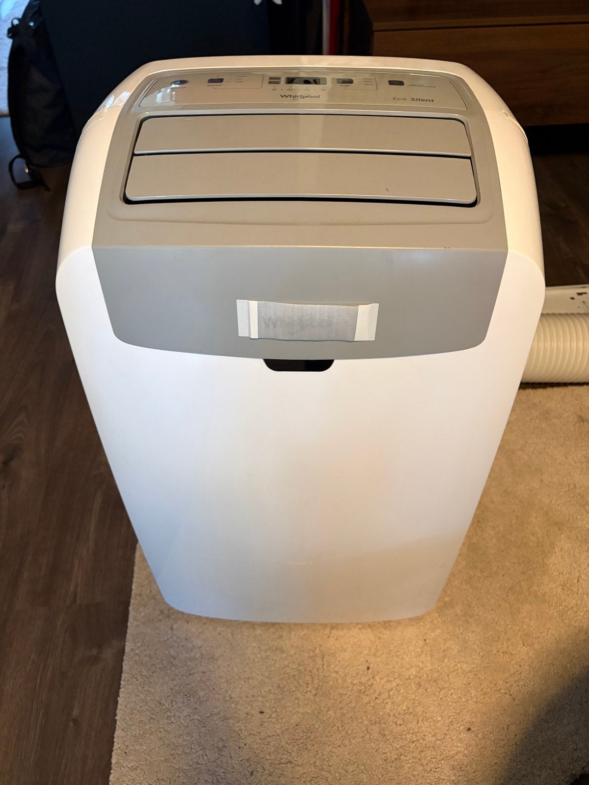 Whirlpool Eco Silent Mobiele Airco PACW212CO- Koelen, Ophalen, Minder dan 60 m³, 3 snelheden of meer, Zo goed als nieuw