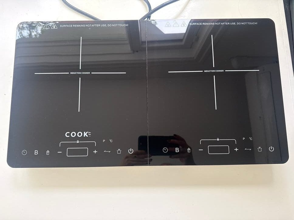 COOK Double Inductie Kookplaat - Draagbaar en Efficiënt, Ophalen, 3 kookzones of minder, Zo goed als nieuw, Inductie