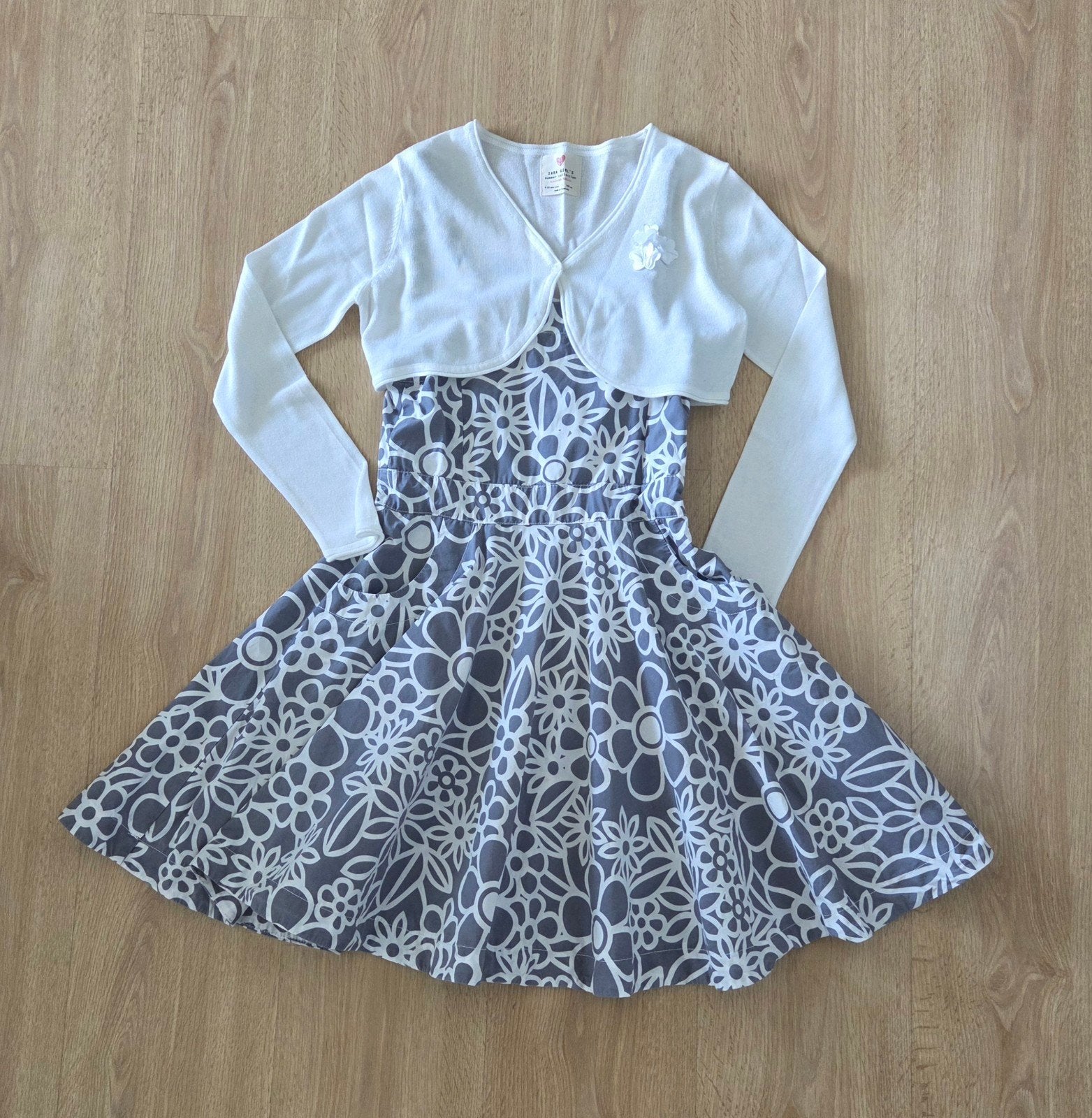 Zomerjurk met Bolero Mt 140, Meisje, Ophalen of Verzenden, Zo goed als nieuw, Jurk of Rok