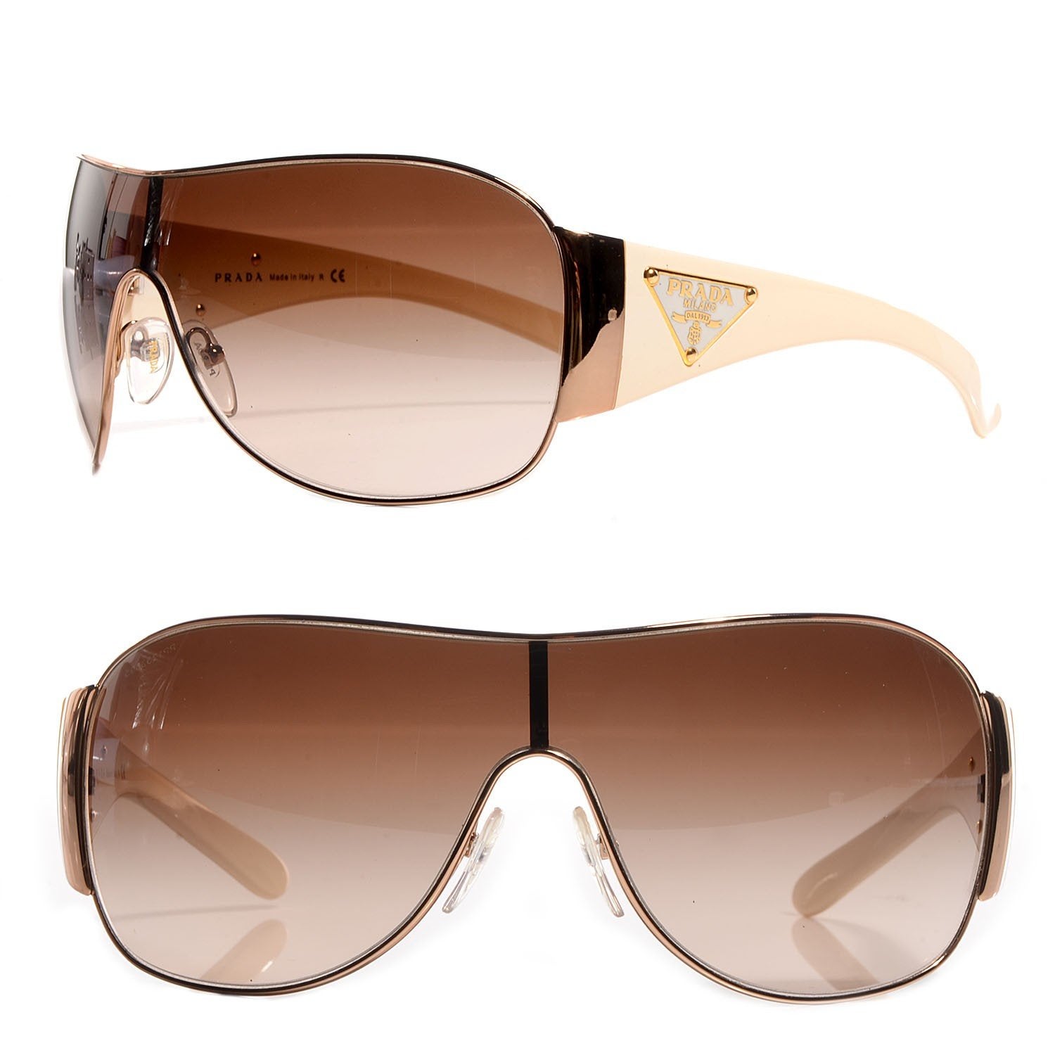 Vintage Prada Zonnebril SPR 57L ZVA-6S1 Nieuw, Zonnebril, Overige kleuren, Prada, Nieuw