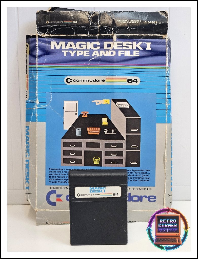 Magic Desk I Commodore 64 cartridge + doos (cart werkt), Verzenden, Commodore C 64