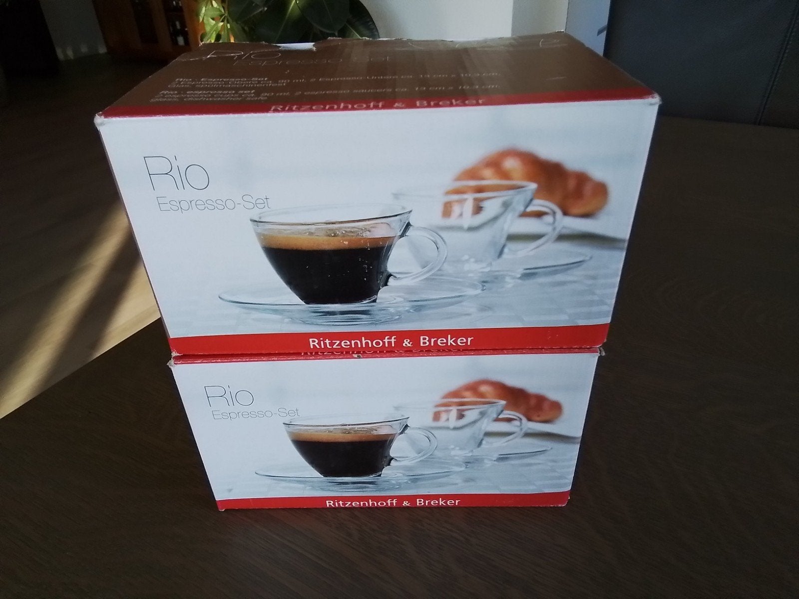 RITZENHOFF ESPRESSOKOP EN SCHOTELS - 2 DOOSJES À 2 STUKS, Huis en Inrichting, Keuken | Servies, Nieuw, Ophalen of Verzenden, Overige stijlen