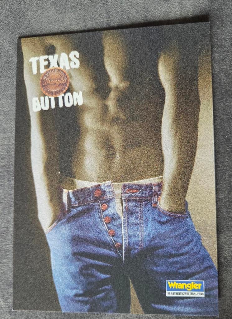 Sexy man in Wrangler jeans, Verzenden, 1980 tot heden, Ongelopen, Overige thema's