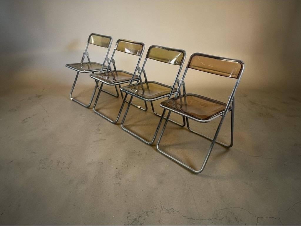 set van 4 vintage stoelen 'PLIA Castelli', Ophalen