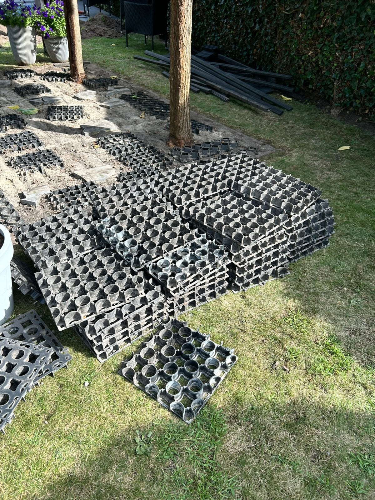 Kunststof grindplaten / grindmat, Ophalen, Zo goed als nieuw