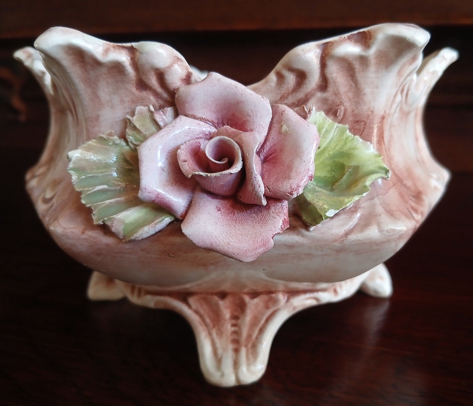 Vintage keramieken bloempot Bassano Italy, Ophalen of Verzenden