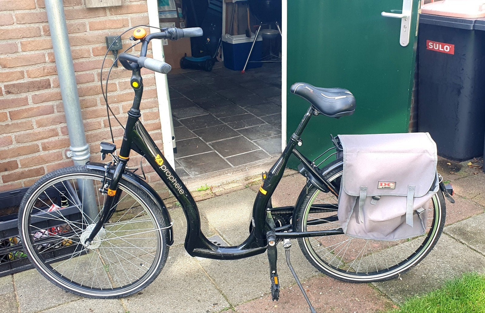 Prophete fiets met lage instap en fietstas, Fietsen en Brommers, Velgrem, Ophalen, Overige merken, 53 tot 56 cm