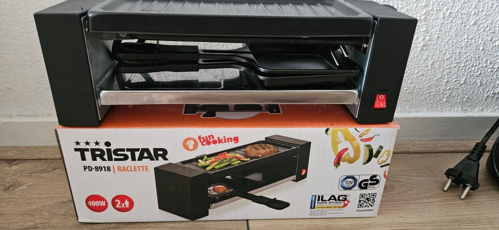 Tristar PD-8918 Raclette - Compact voor 2 personen, Ophalen of Verzenden, Gebruikt