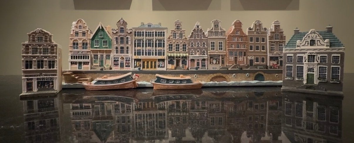 grachtenpandjes miniatuur set, Ophalen of Verzenden, Gebruikt, Overige typen