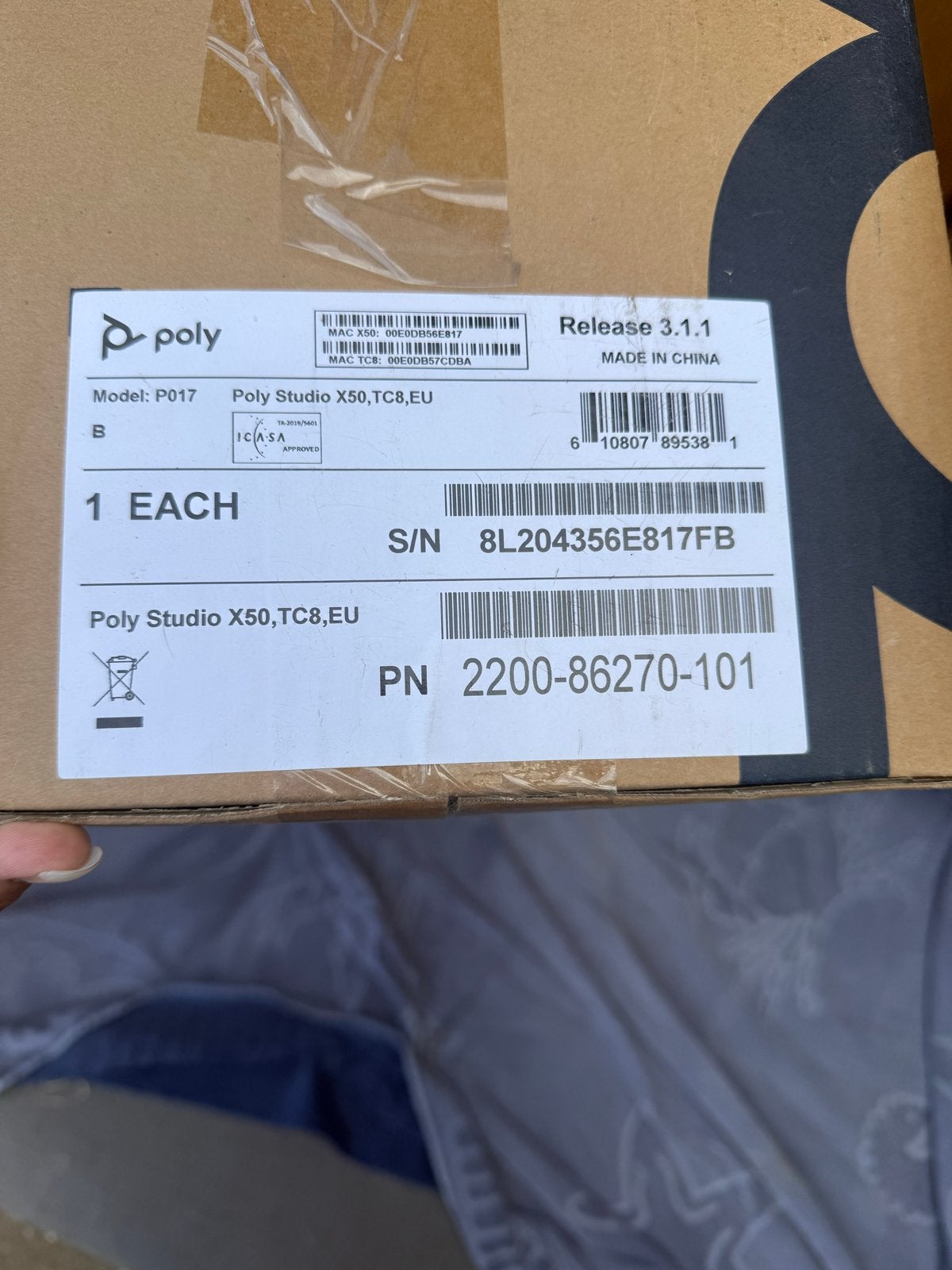 Poly Studio X50, TC8, EU - Nieuw in doos, Ophalen of Verzenden, Nieuw, Video
