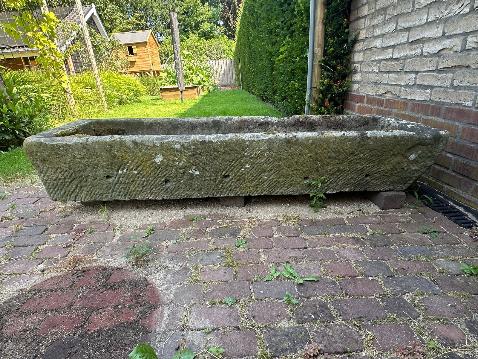 Antieke franse trog - perfect voor tuin of decoratie, Ophalen