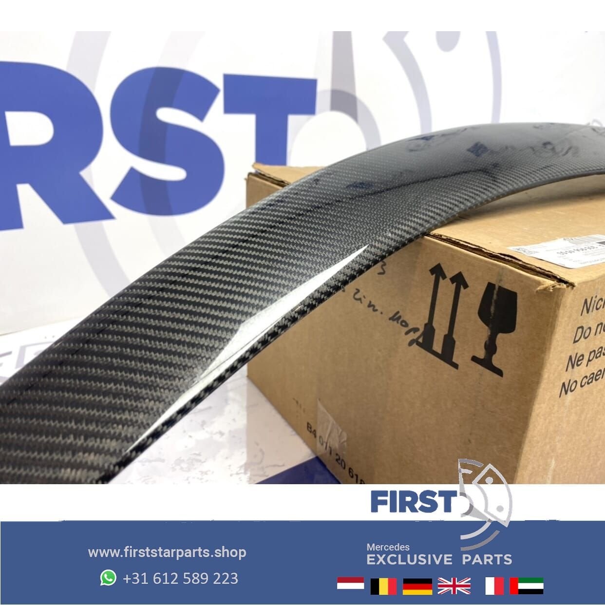 W205 C63 S AMG CARBON SPOILER KOFFERBAK C KLASSE 63 2014-202, Gebruikt, Ophalen of Verzenden, -, -