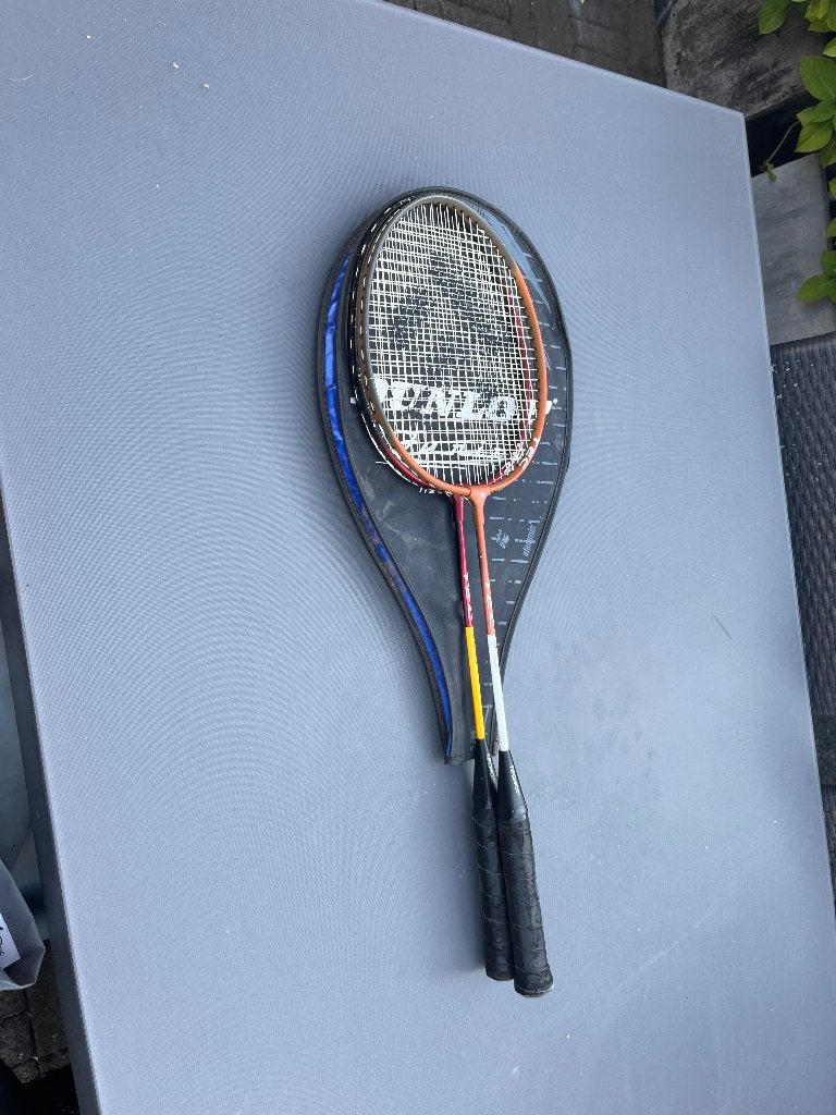 Te koop 2 badminton rackets TEC70 Techno Pro met tas, Ophalen, Gebruikt, Racket(s)