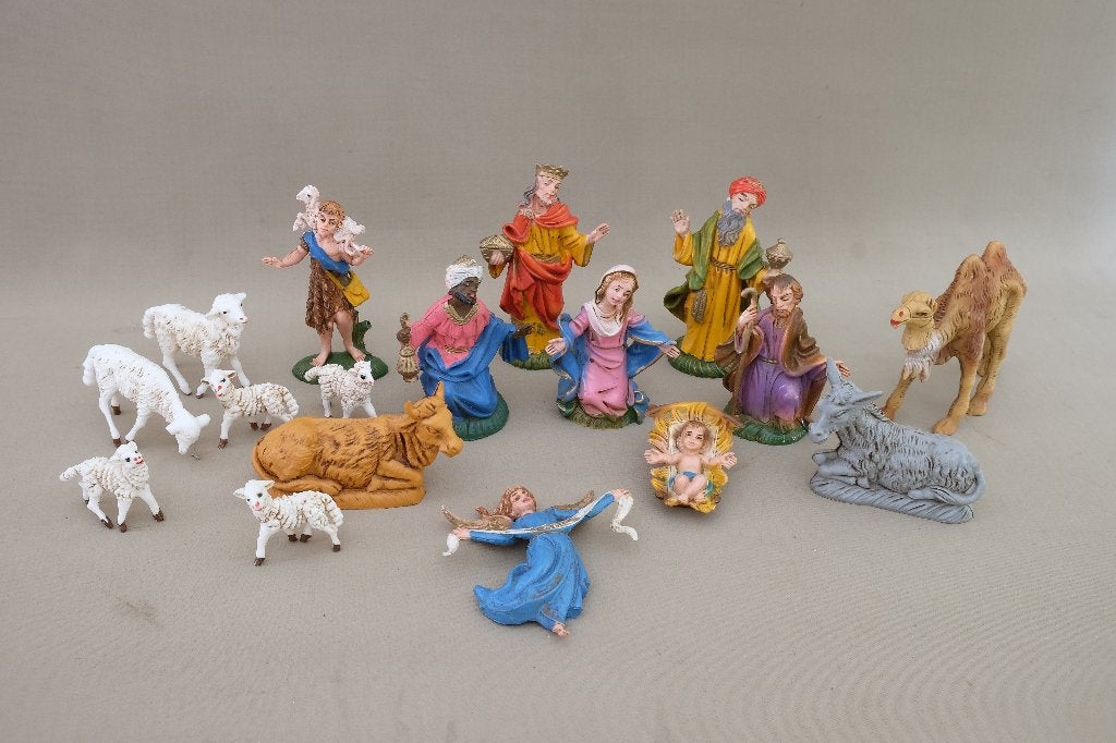 Vintage kerststal figuren  Italy, Diversen, Ophalen of Verzenden, Gebruikt