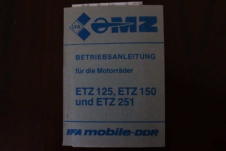 MZ ETZ125 ETZ150 ETZ251 1989 motorrad betriebsanleitung, Ophalen of Verzenden, Overige merken