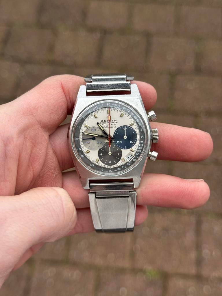 Zenith A3817 El Primero 1971 - Top Conditie, Sieraden, Tassen en Uiterlijk, Horloges | Heren, Leer, Staal, Polshorloge, Zo goed als nieuw