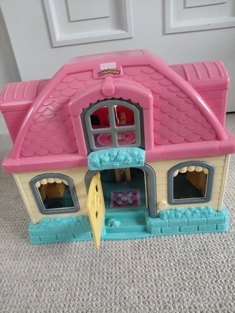 LITTLE PEOPLE SPEELHUIS. MET GELUID EN  POPPETJES., Ophalen of Verzenden, Gebruikt, Speelset, Met geluid