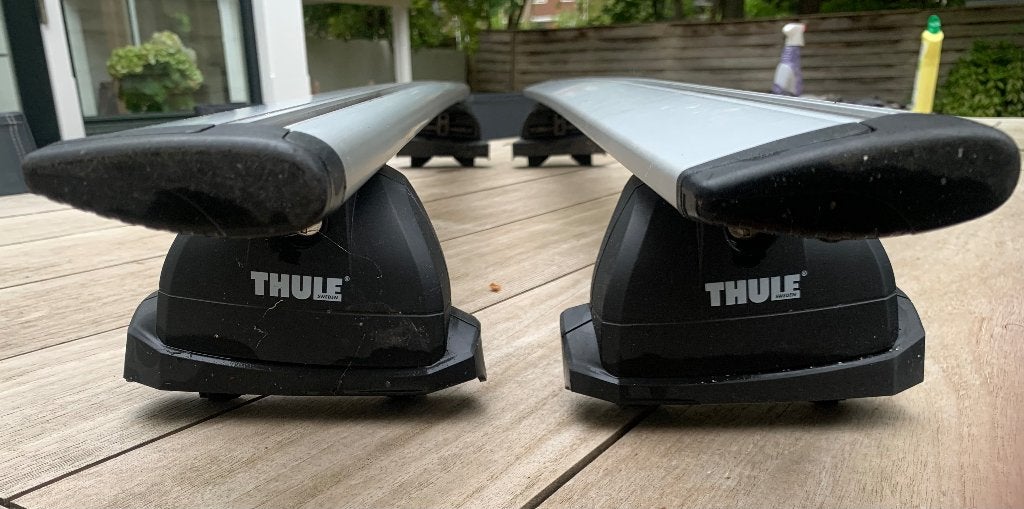 Thule WingBars + Rapid 753 + Kit 3028 (BMW) dakdragerset, Ophalen, Zo goed als nieuw